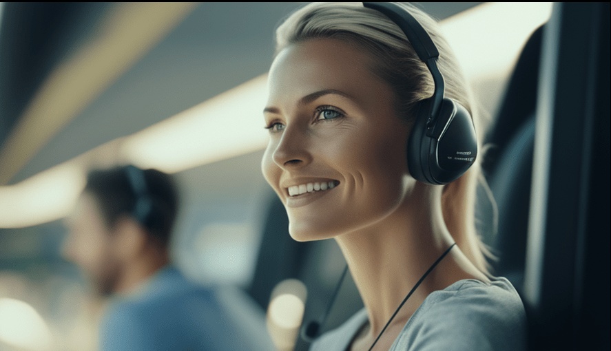 Friendly smiling customer service agent with a headset